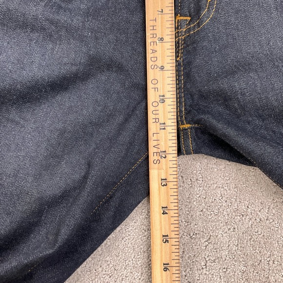 CREMIEUX Jeans Mens 32W 32L Blue Relaxed Straight Premium Denim Stretch Cotton - Picture 7 of 11